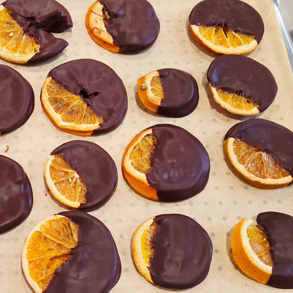 Orange Slices dipped in Chocolate