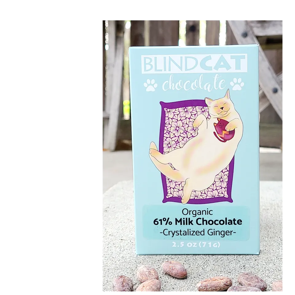 61% Milk Chocolate with Crystalized Ginger