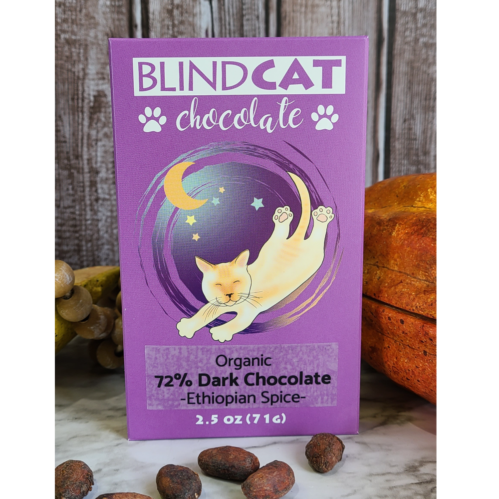 Packaged 72% Dark Chocolate with Ethiopian Spices