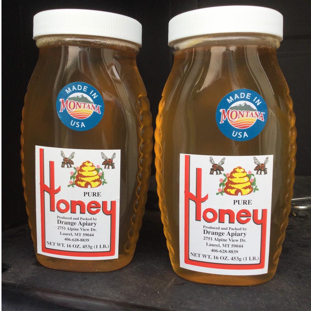 Two bottles of honey