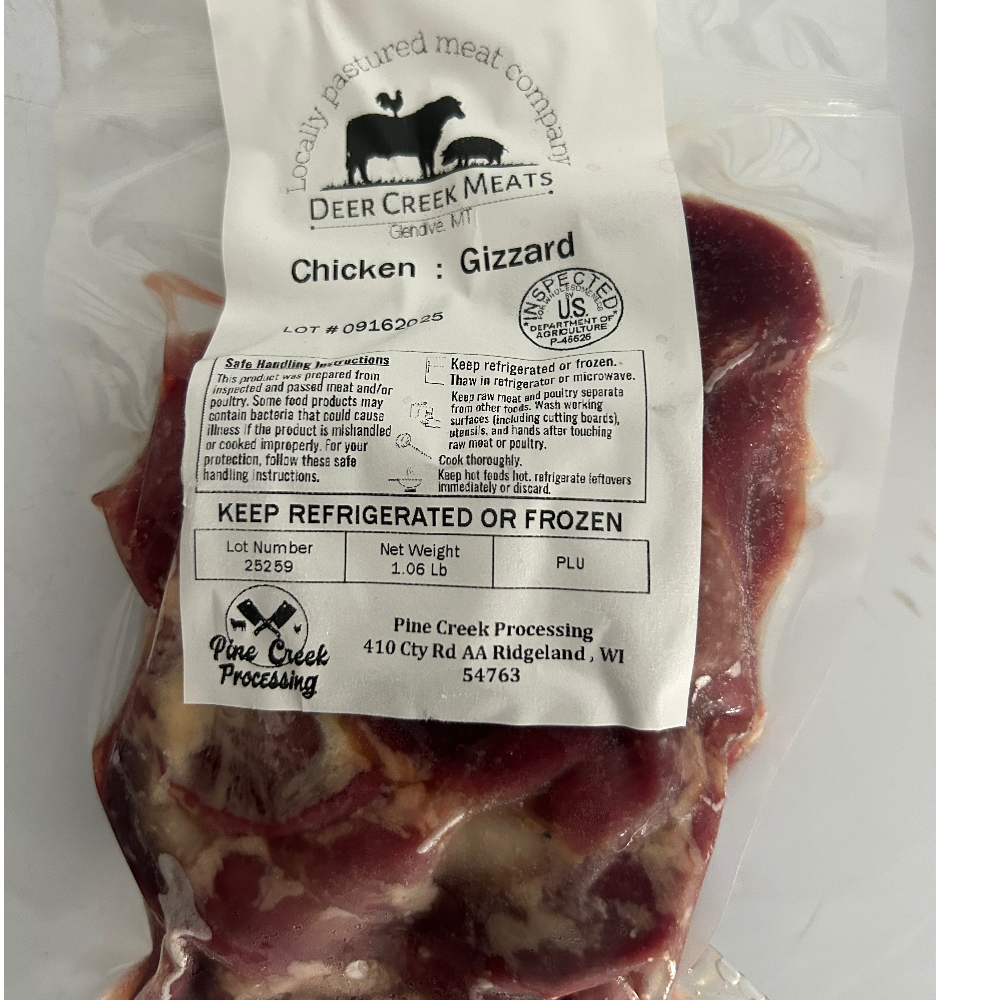 Packaged chicken Gizzard
