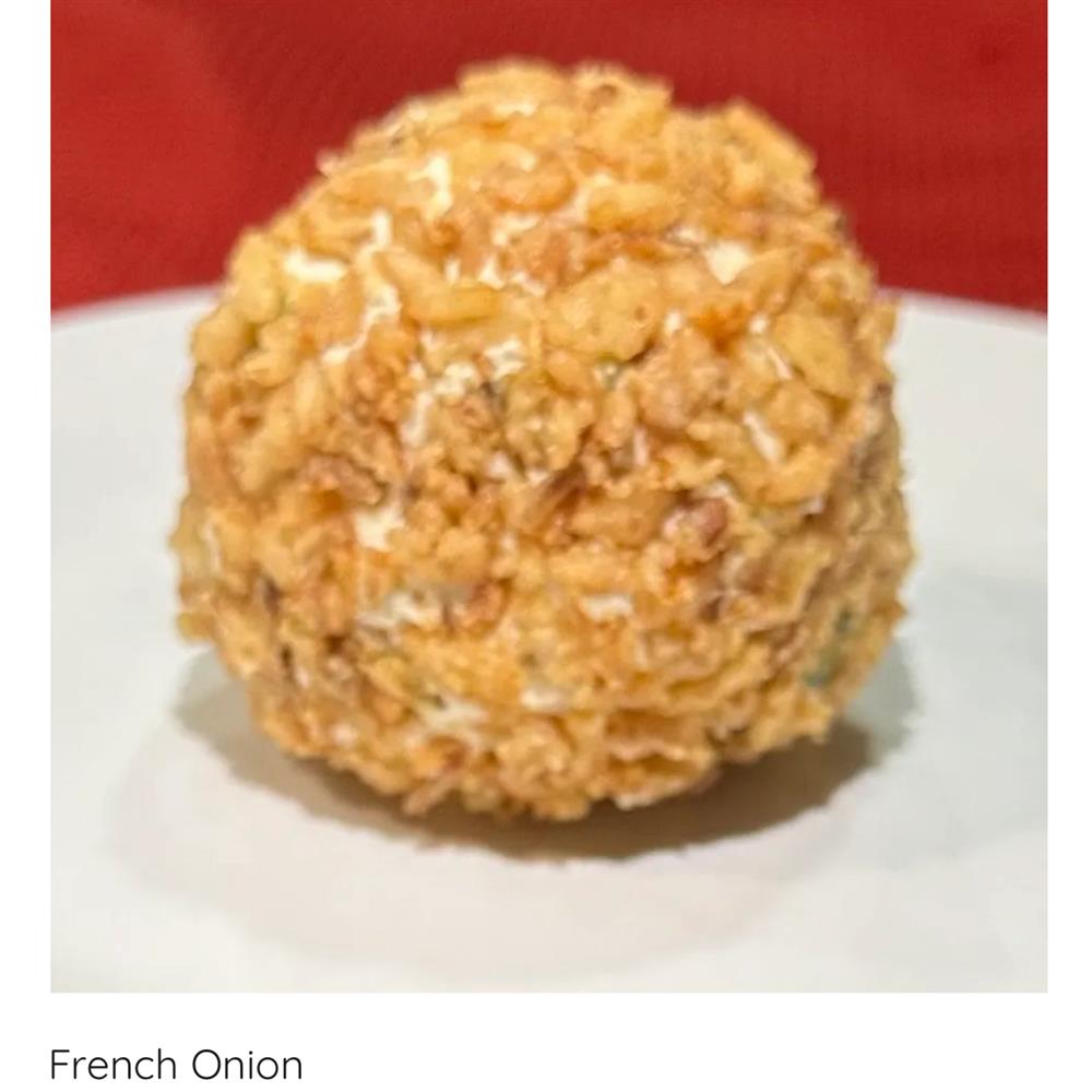Cheeseball coated with crispy pieces