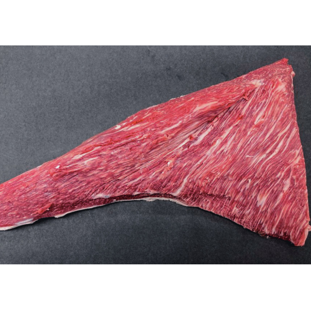 Raw triangular beef steak