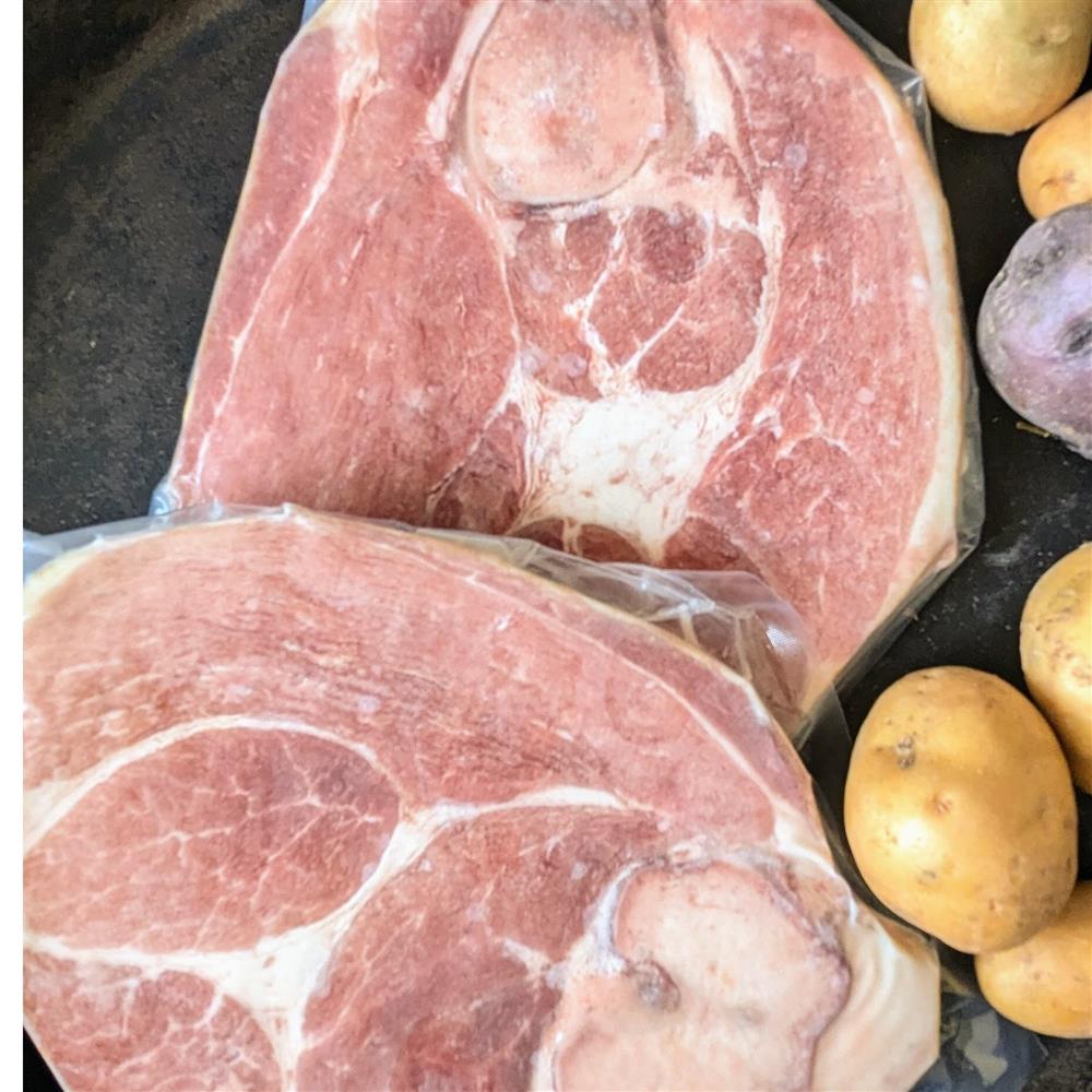 Pork ham slices